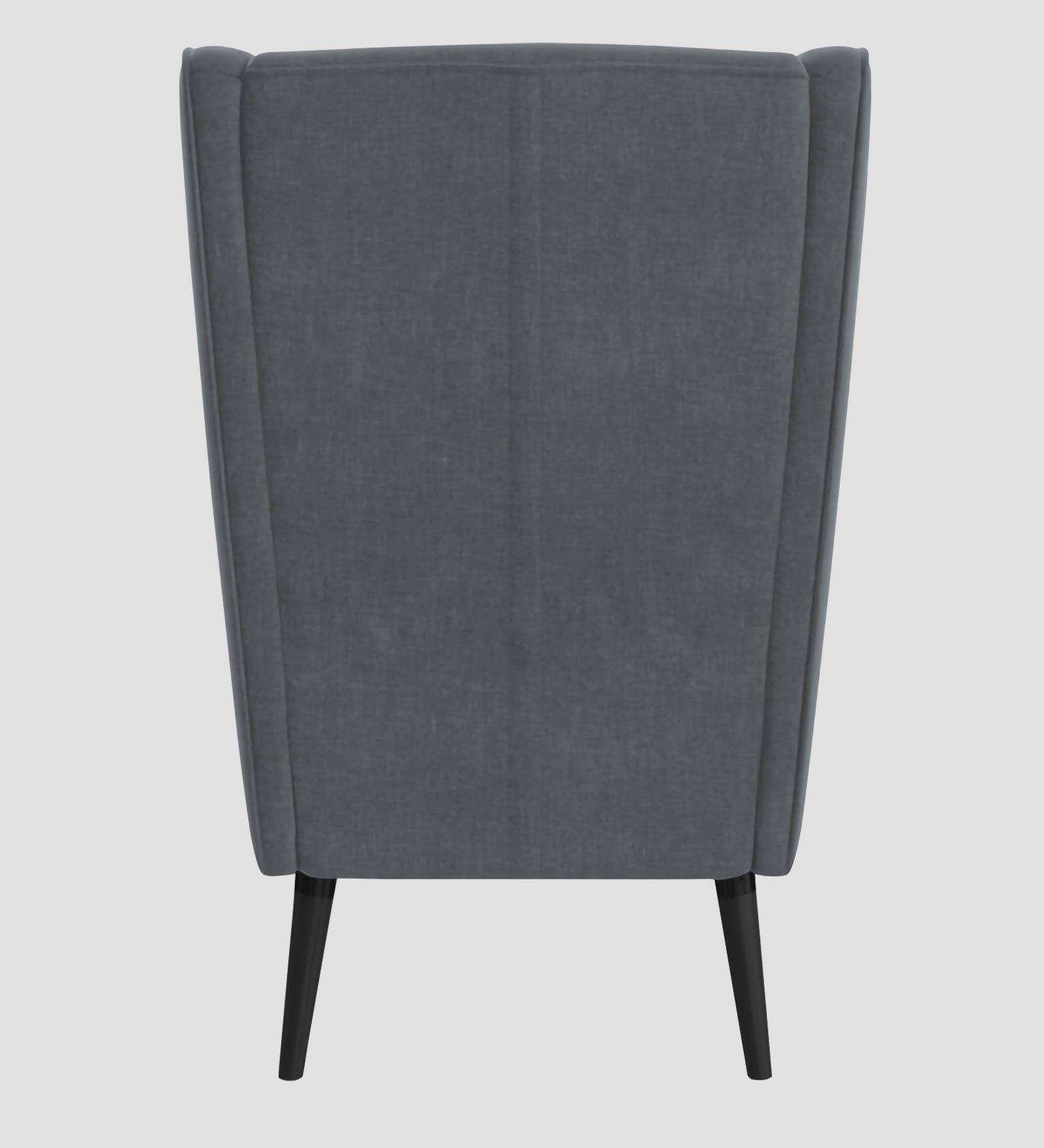 Niya Velvet 1 Seater Wing Chair in Pubble Grey Colour