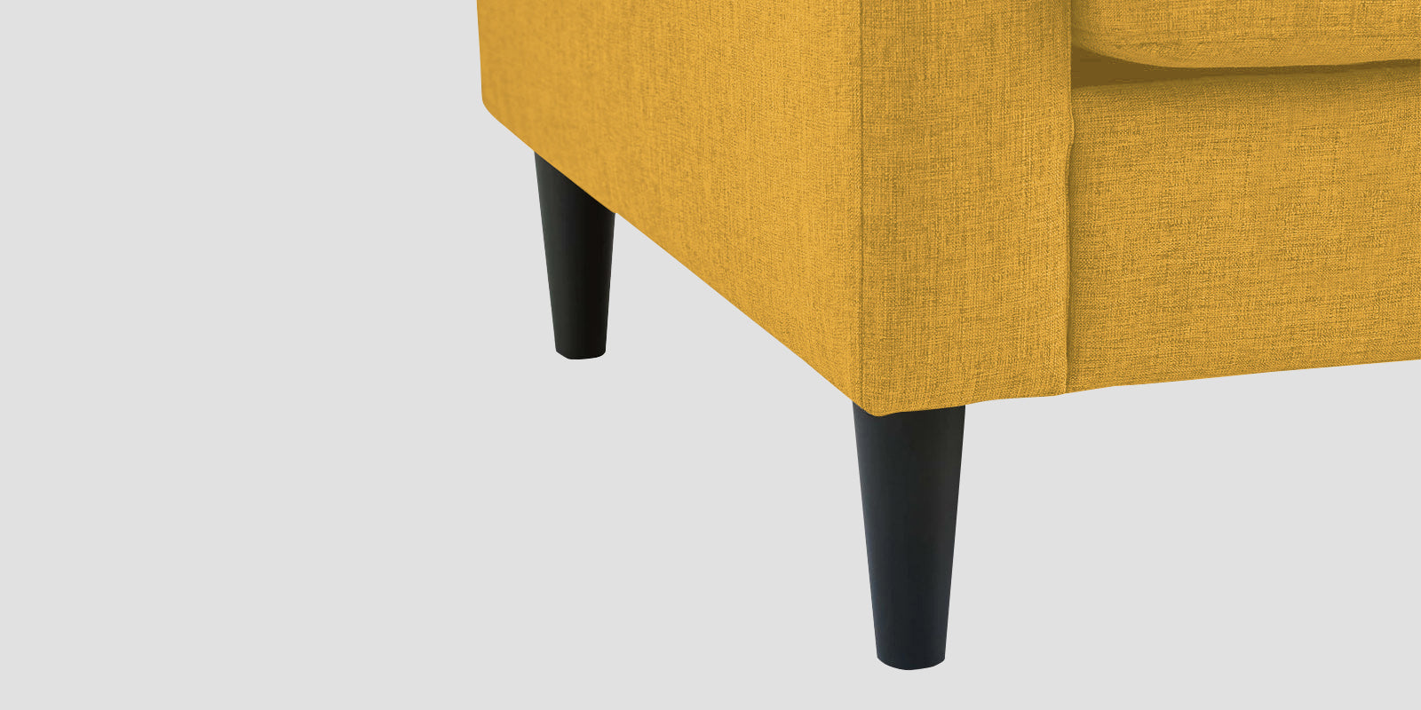 Romie Fabric RHS Sectional Sofa (2+Lounger) In Bold Yellow Colour - Febonic Living