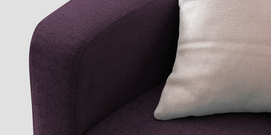 Noha Fabric 3 Seater Sofa In Greek Purple Colour - Febonic Living