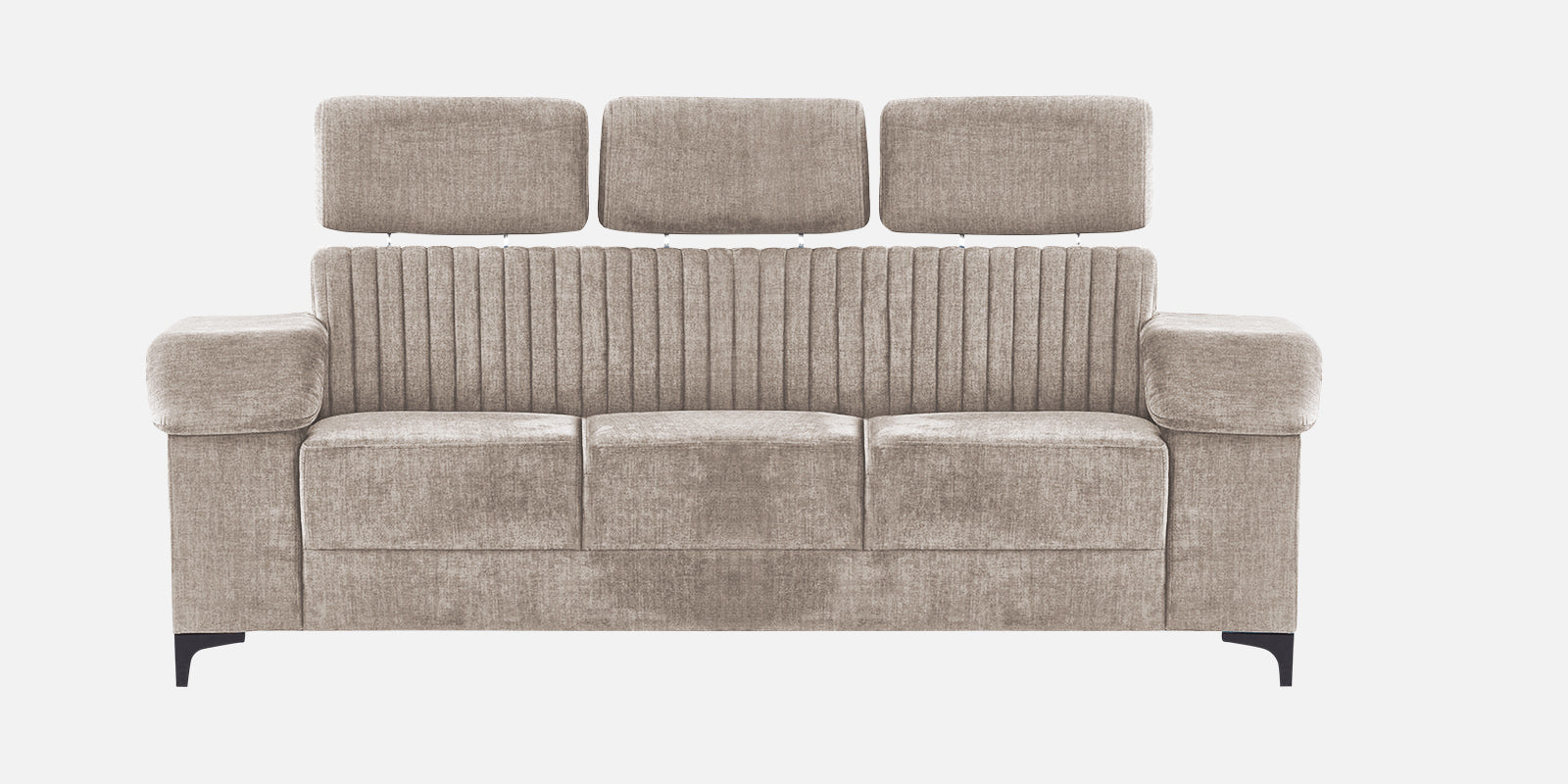 Draco Fabric 3 Seater Sofa in Natural Beige Colour