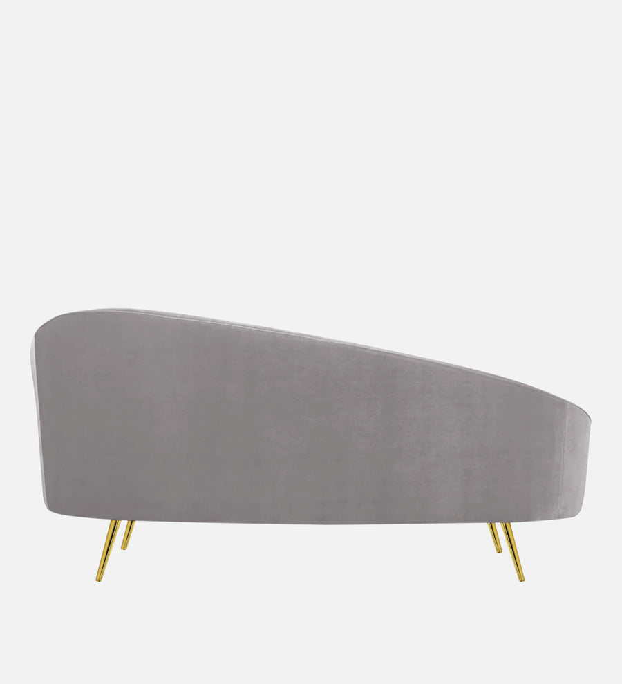 Cely Velvet Lhs Chaise Lounger In Concrete Grey Colour - Febonic Living