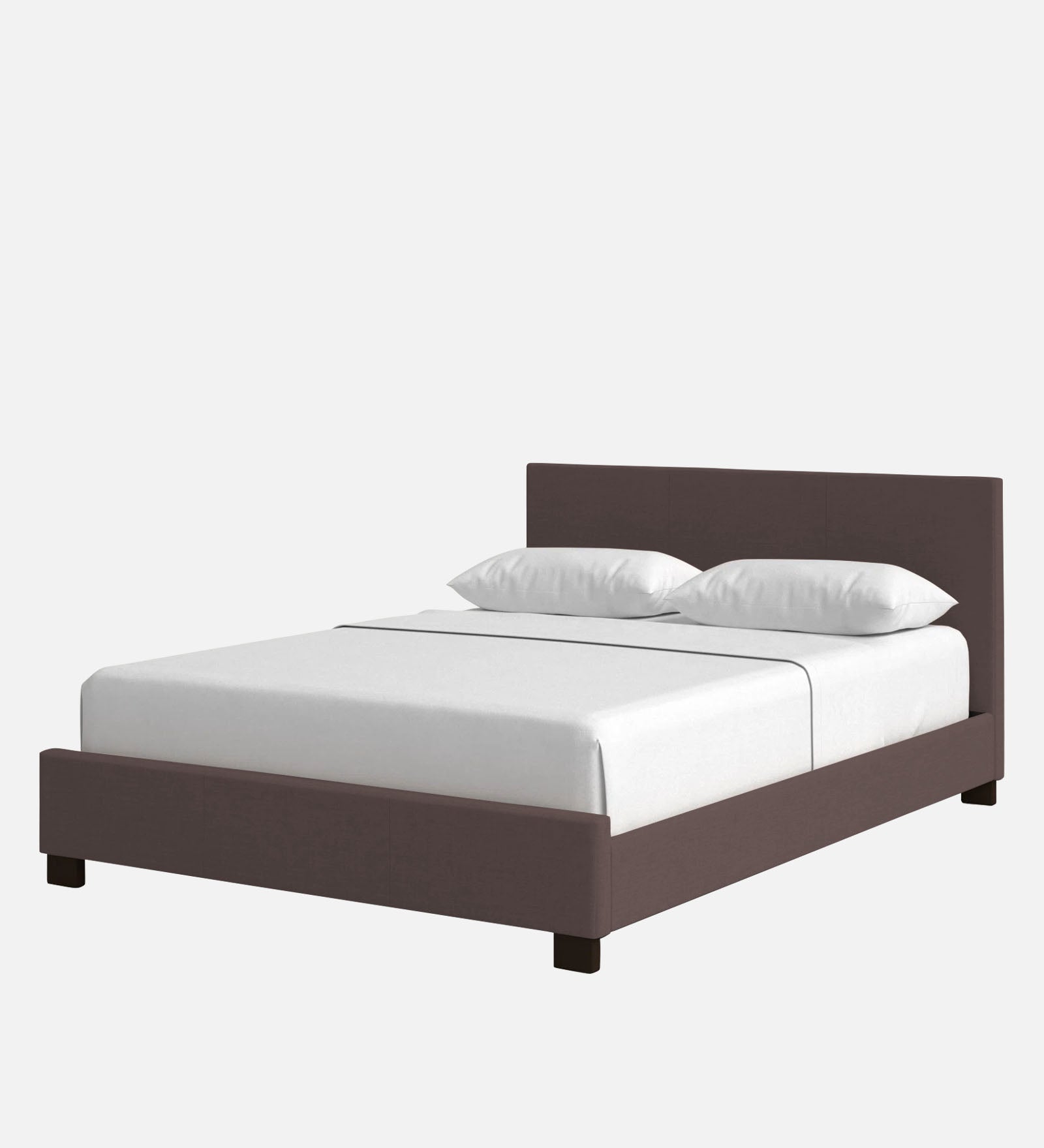 Lora Fabric King Size Bed in Caspa Brown Colour