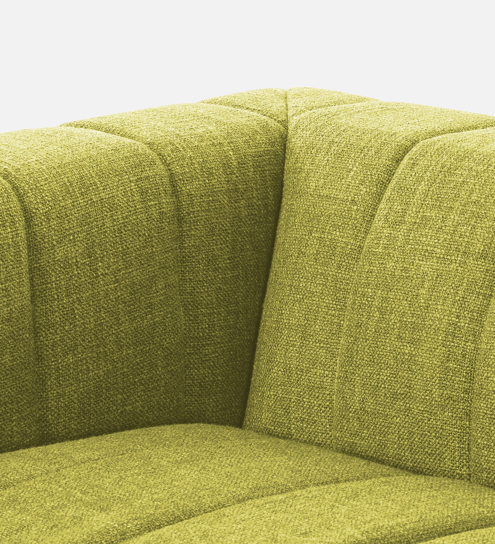 Lara Fabric 1 Seater Sofa in Parrot Green Colour