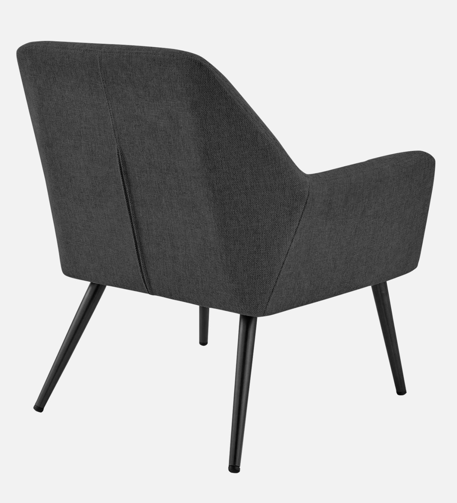 Bella Fabric Arm Chair In Charcoal Grey Colour