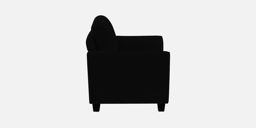Daroo Velvet 3 Seater Sofa In Adam Black Colour - Febonic Living