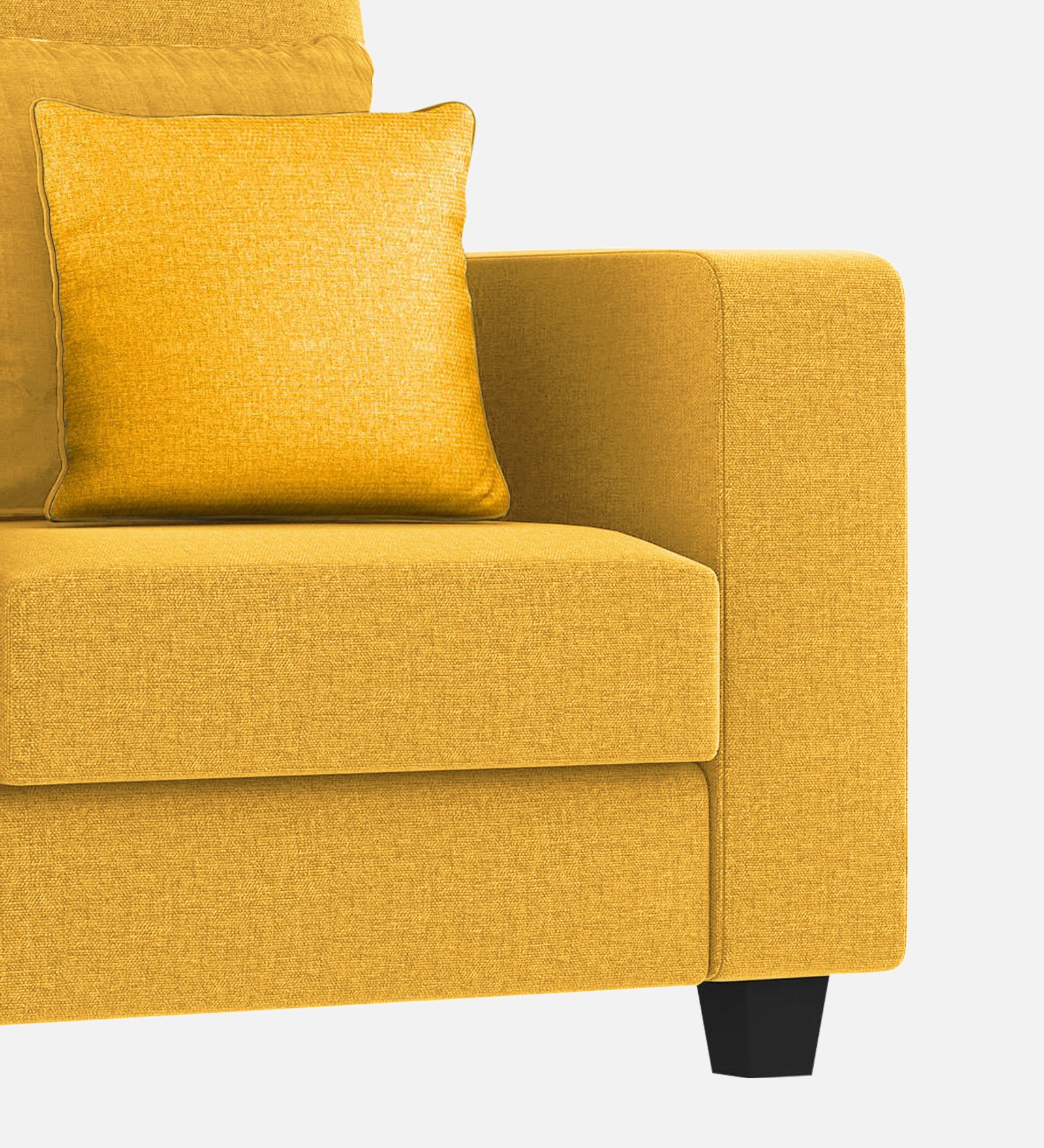 Nabi Fabric 1 Seater Sofa In Bold Yellow Colour