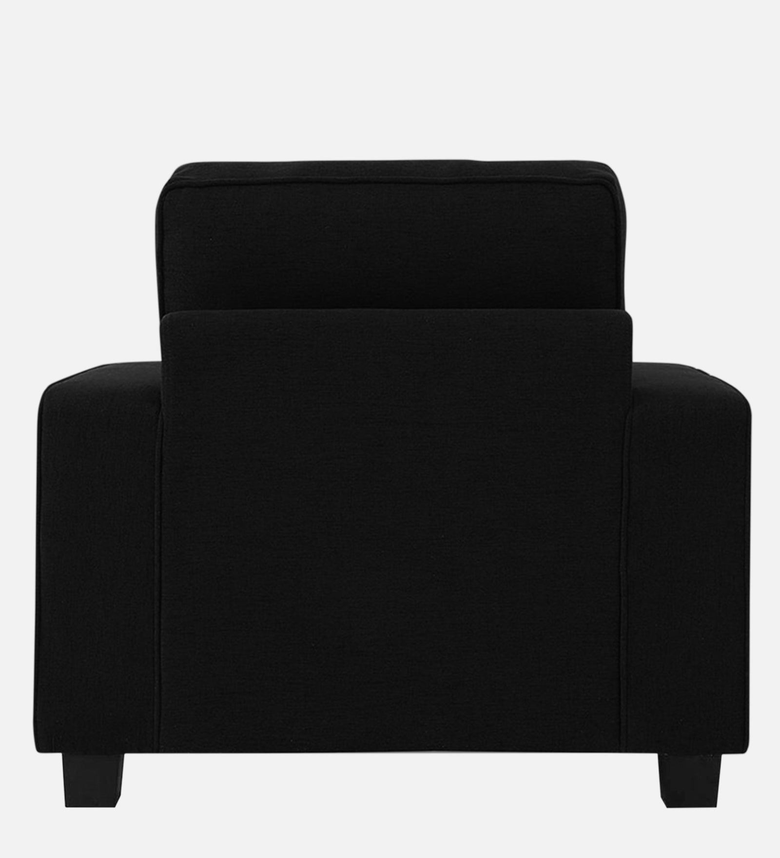 Ladybug Fabric 1 Seater Sofa In Zed Black Colour