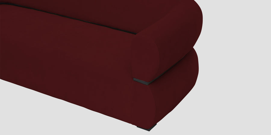 Kula Velvet 2 Seater Sofa In Blood Maroon Colour - Febonic Living