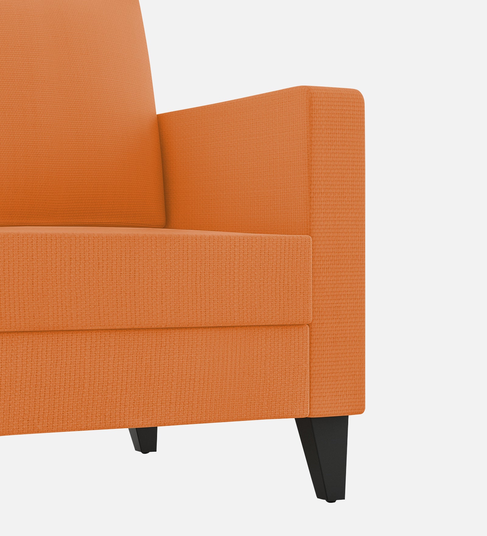 Nori Fabric 1 Seater Sofa In Dark Orange Colour