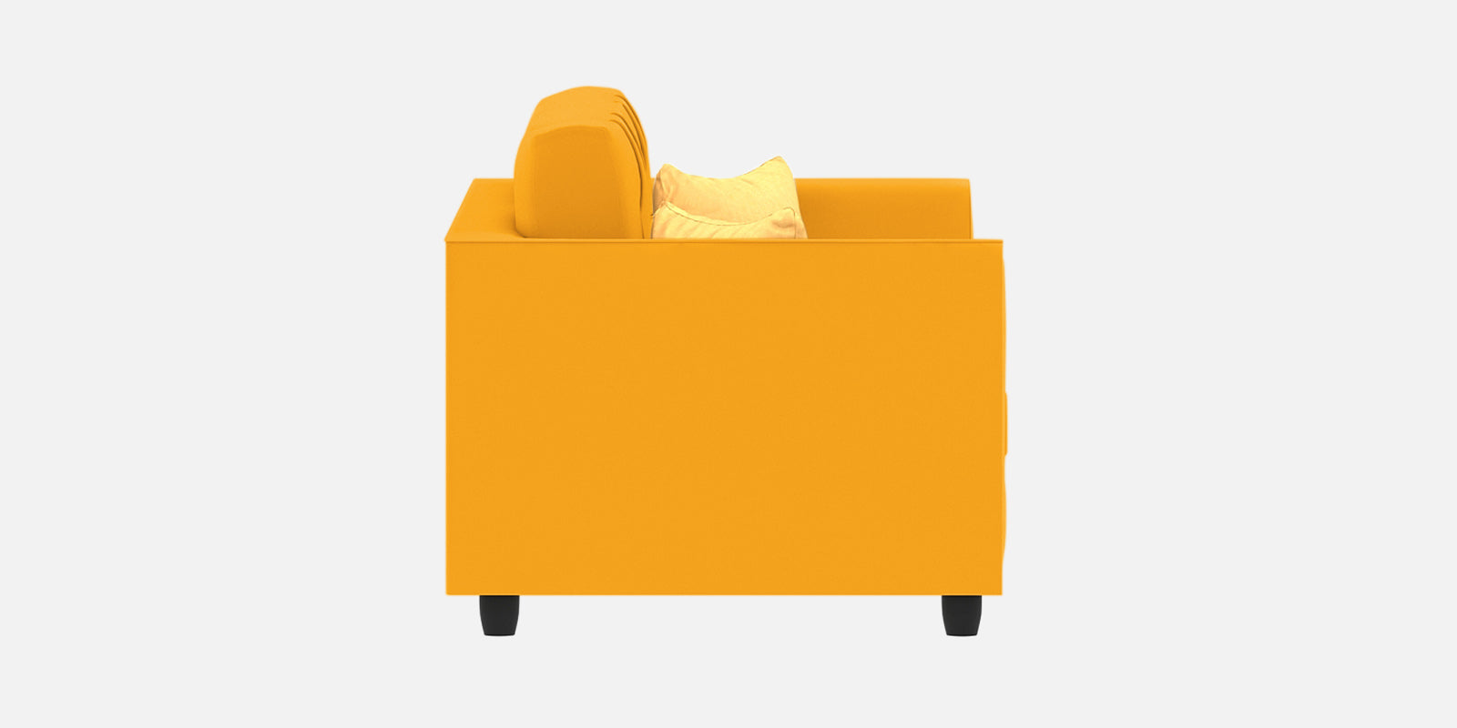 Nestin Velvet 2 Seater Sofa in Safforn Yellow Colour