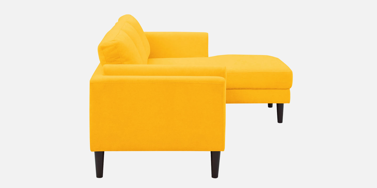 Creata Fabric LHS Sectional Sofa (2+Lounger) in Bold Yellow Colour by Febonic