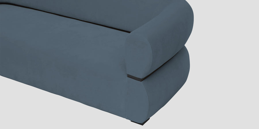 Kula Velvet 3 Seater Sofa In Oxford Blue Colour - Febonic Living