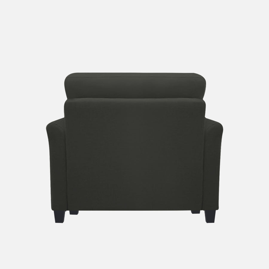 Daroo Velvet 1 Seater Sofa In Hory Grey Colour - Febonic Living