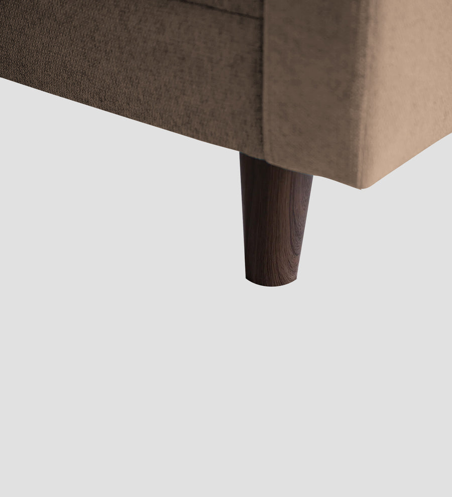 Noha Fabric 1 Seater Sofa In Cookie Beige Colour - Febonic Living