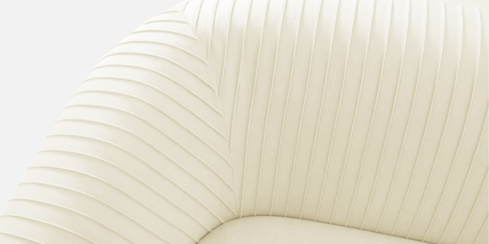 Yara Velvet Fabric 3 Seater Sofa in Warm White Colour