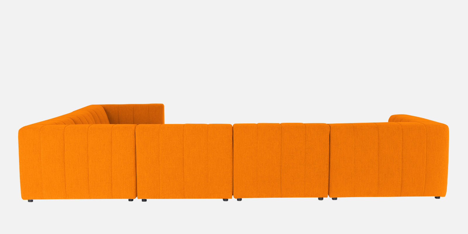 Damo Fabric RHS 8 Seater Sectional Sofa In Vivid Orange Colour