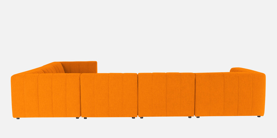 Damo Fabric Rhs 8 Seater Corner Sofa In Vivid Orange Colour - Febonic Living