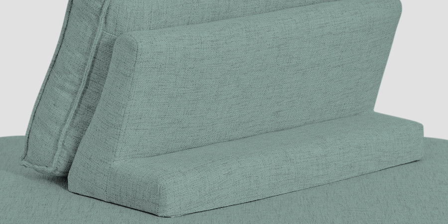 Hiver Fabric Day Bed Sofa In Suka Beige Colour With Back Rest - Febonic Living