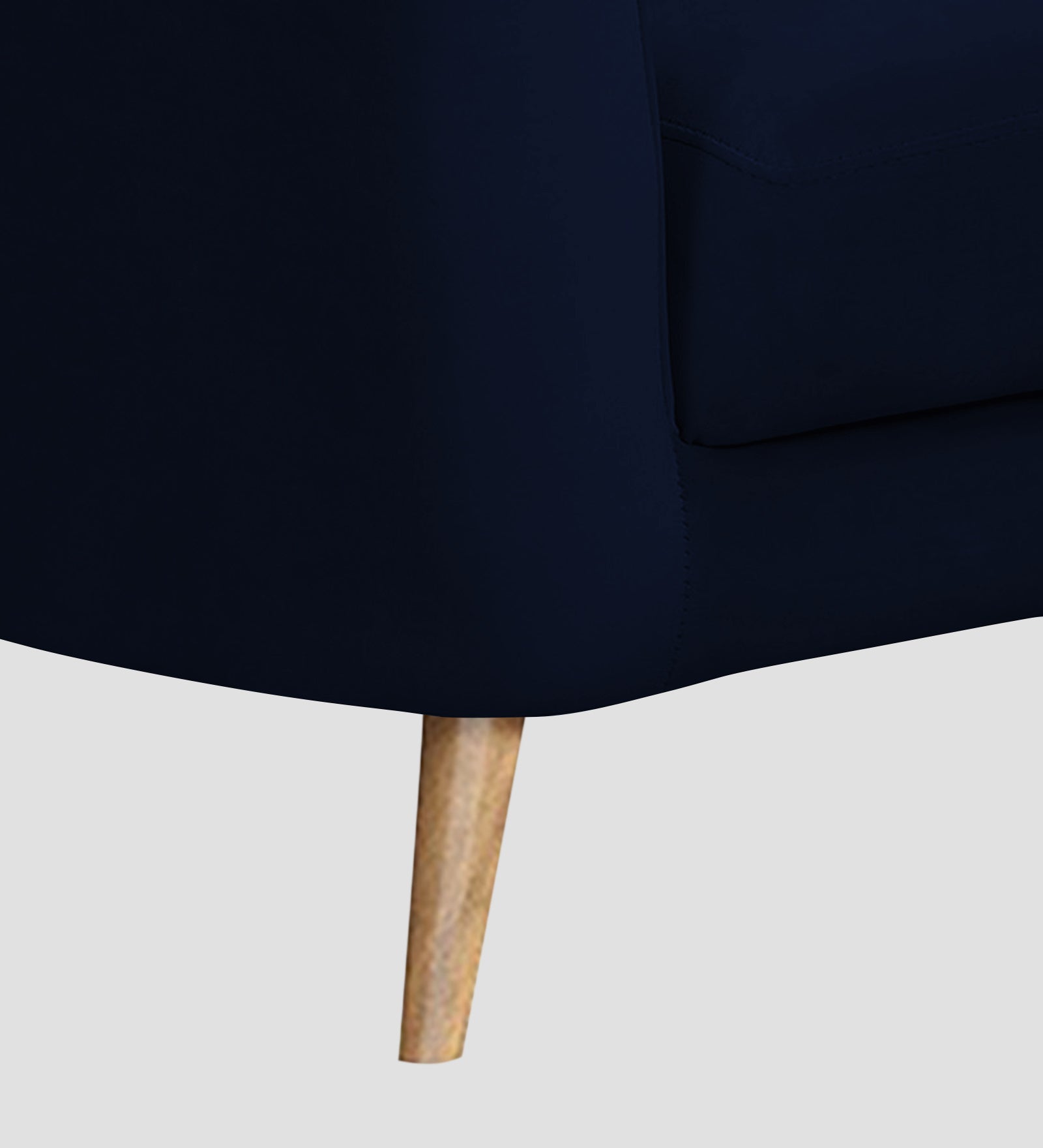 Nancy Velvet 1 Seater Sofa in Dark Blue Colour