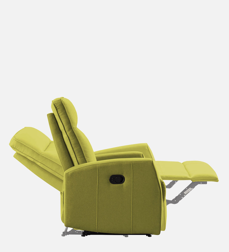 Logan Fabric 1 Seater Motorized Recliner In Parrot Green Colour - Febonic Living