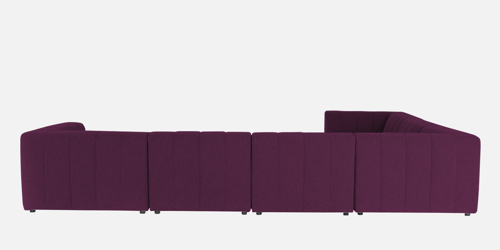 Damo Fabric LHS 8 Seater Sectional Sofa In Greek Purple Colour