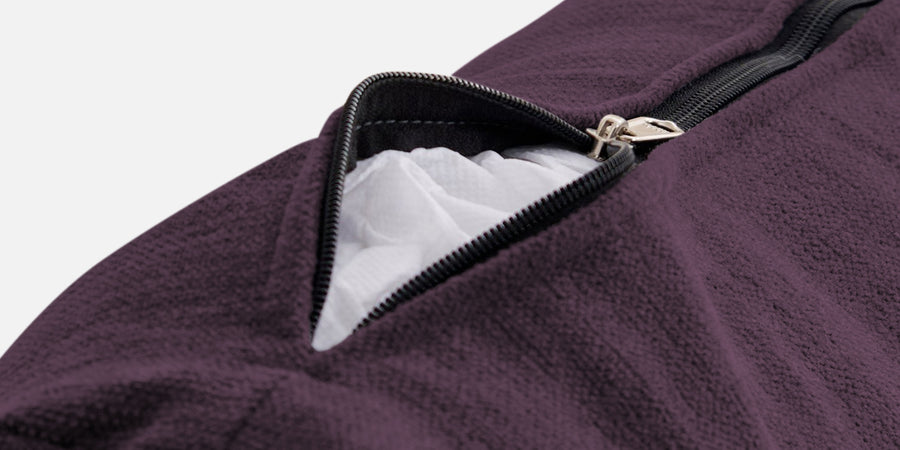 Kara Fabric 2 Seater Pull Out Sofa Cum Bed In Greek Purple Colour - Febonic Living