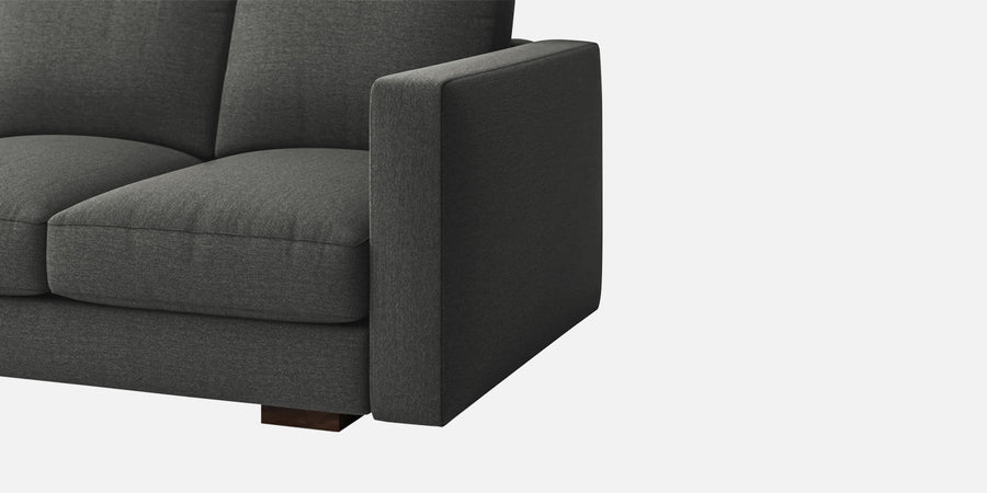 Messy Fabric 2 Seater Sofa In Charcoal Grey Colour - Febonic Living