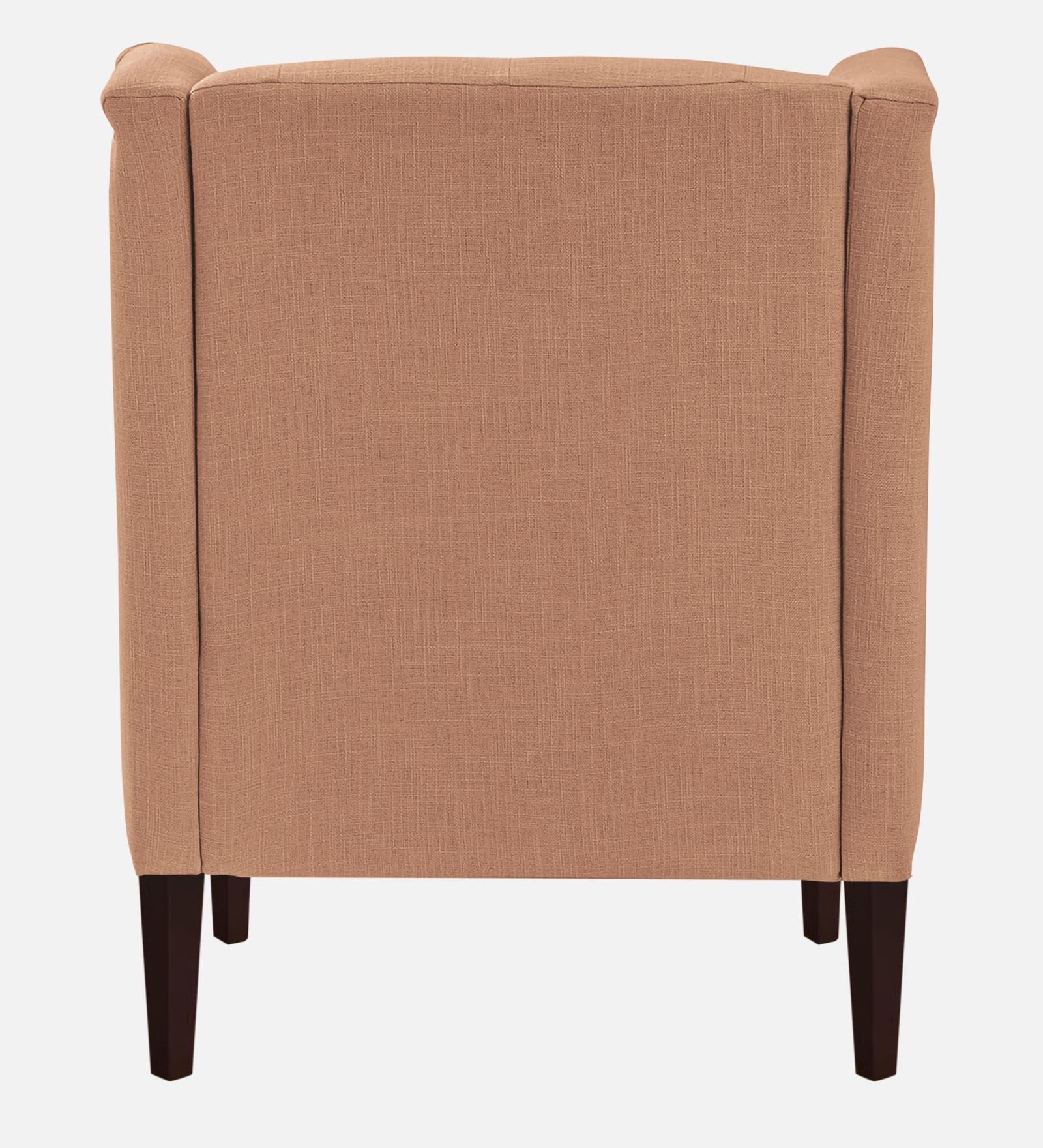 Deyuk Fabric Wing Chair In Cosmic Beige Colour