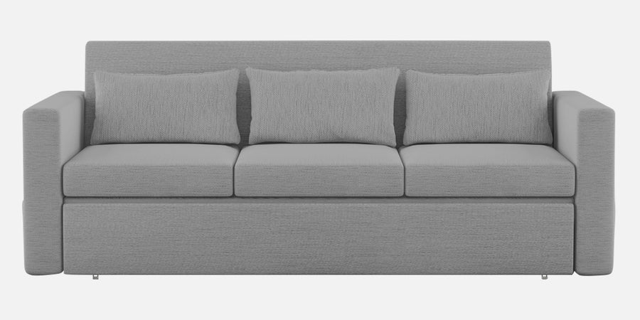 River Fabric 3 Seater Pull Out Sofa Cum Bed In Lit Grey Colour - Febonic Living