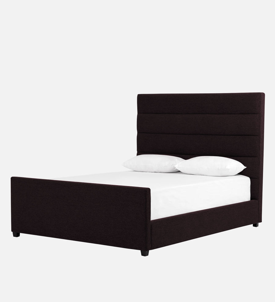 Pollen Fabric Upholstered Queen Size Bed In Cara Brown Colour - Febonic Living