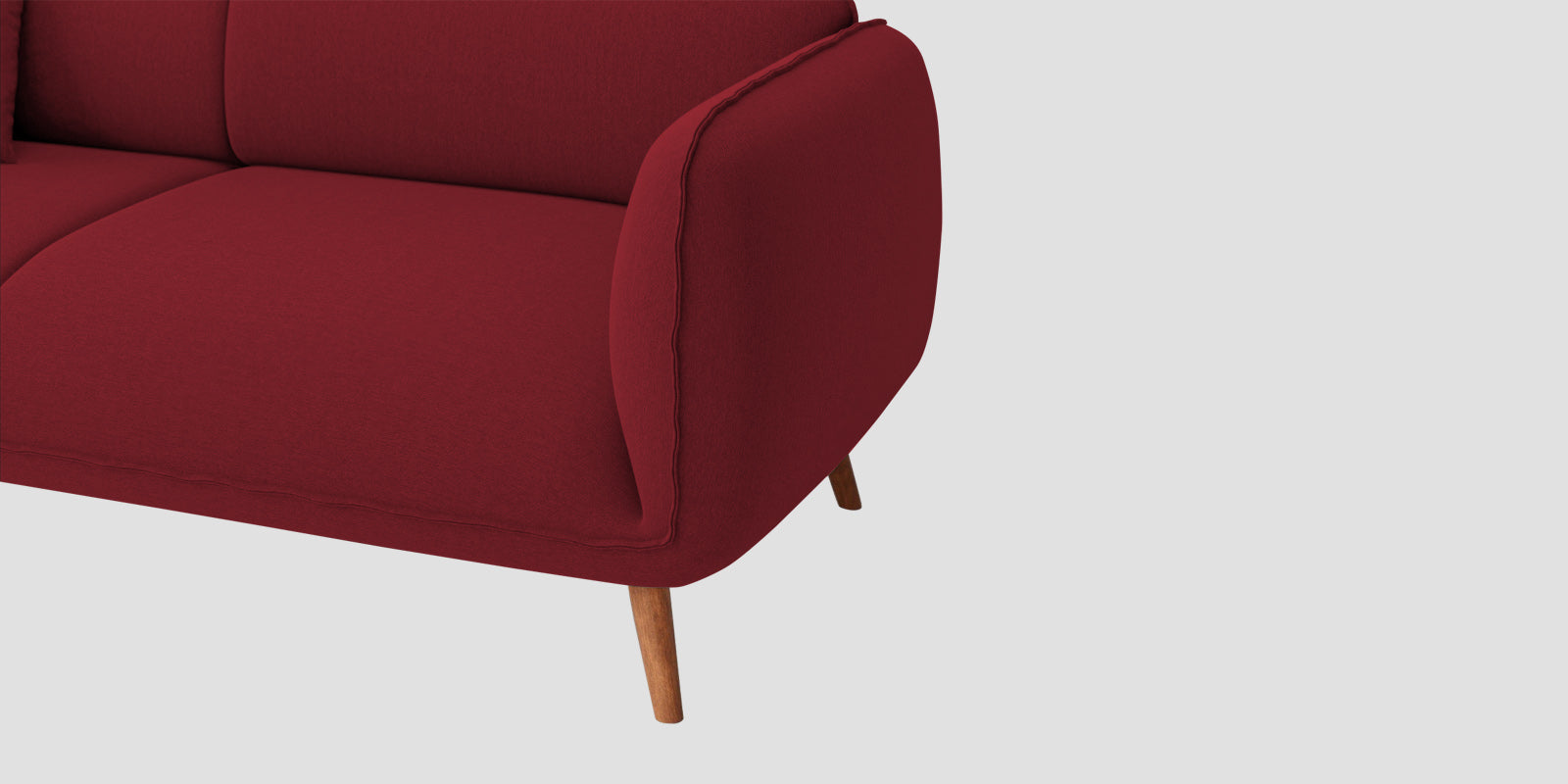 Zia Fabric 3 Seater Sofa In Chilli Red Colour