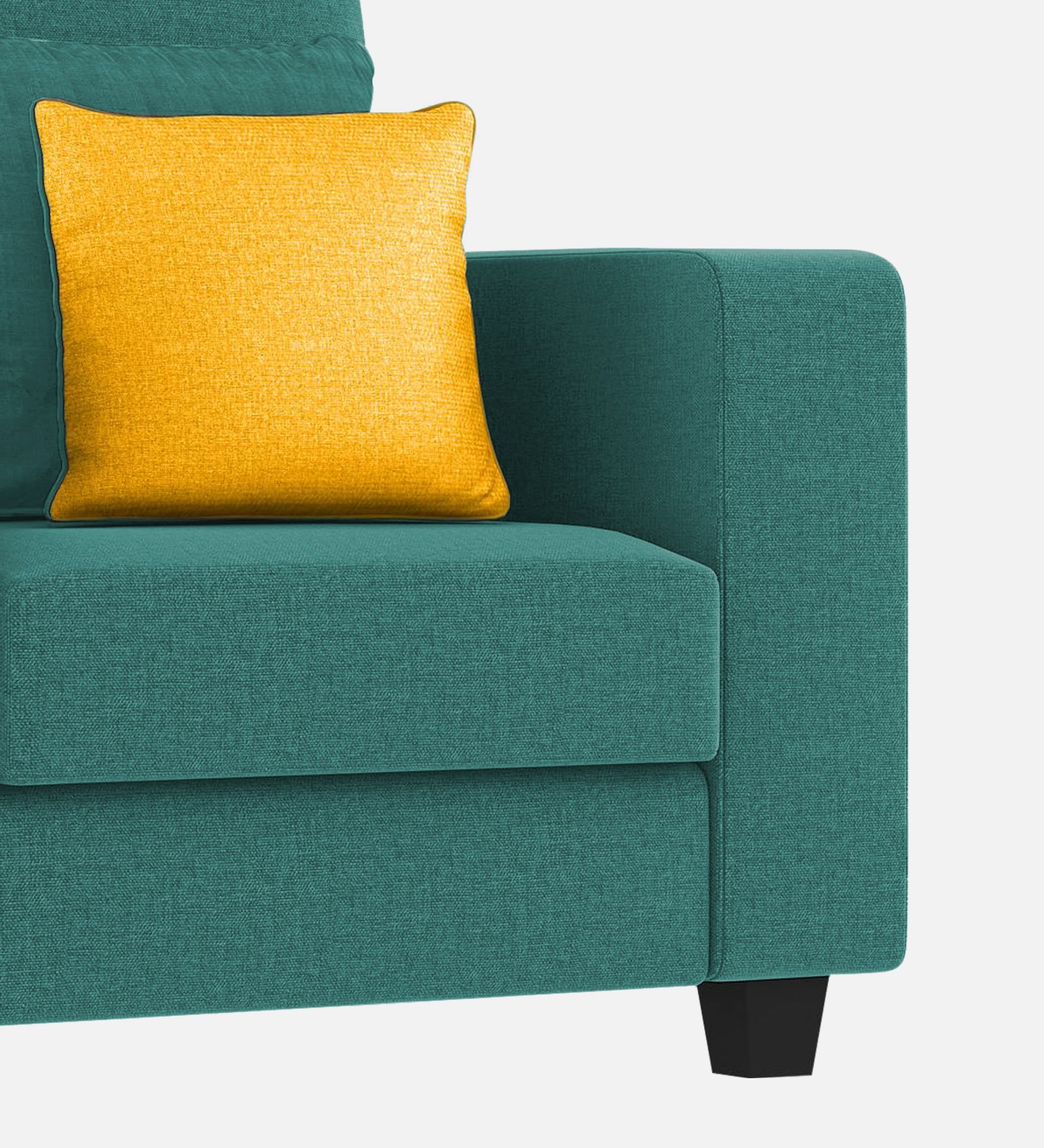 Nabi Fabric 1 Seater Sofa In Sea Green Colour