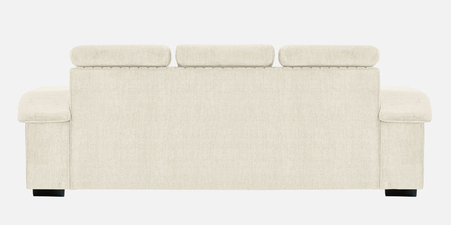 Draco Fabric 3 Seater Sofa In Ivory Cream Colour - Febonic Living