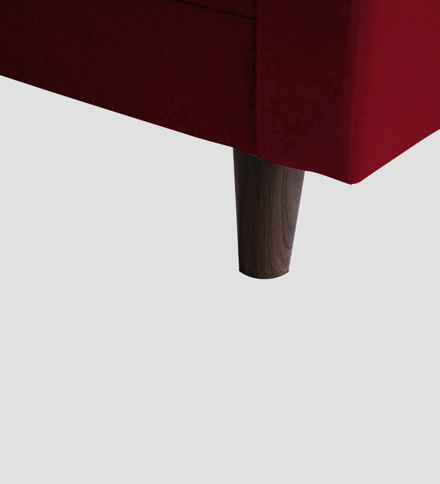 Noha Fabric 1 Seater Sofa In Ruby Red Colour - Febonic Living
