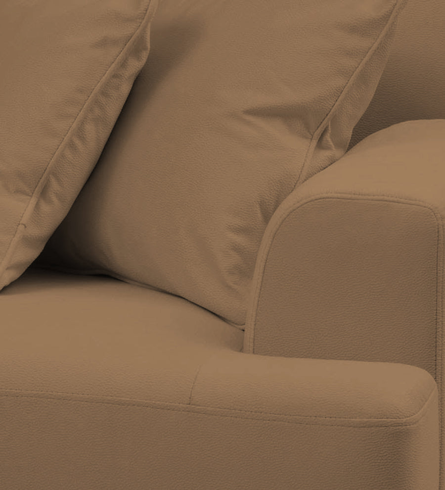 Woody Fabric 1 Seater Sofa In Dusty Peach Colour - Febonic Living