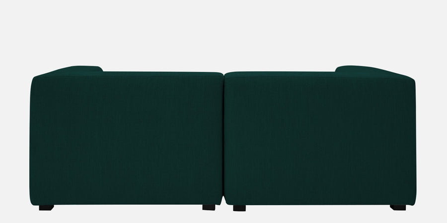 Dora Velvet Rhs Sectional Sofa 2 Ottoman Lounger In Forest Green Colour - Febonic Living