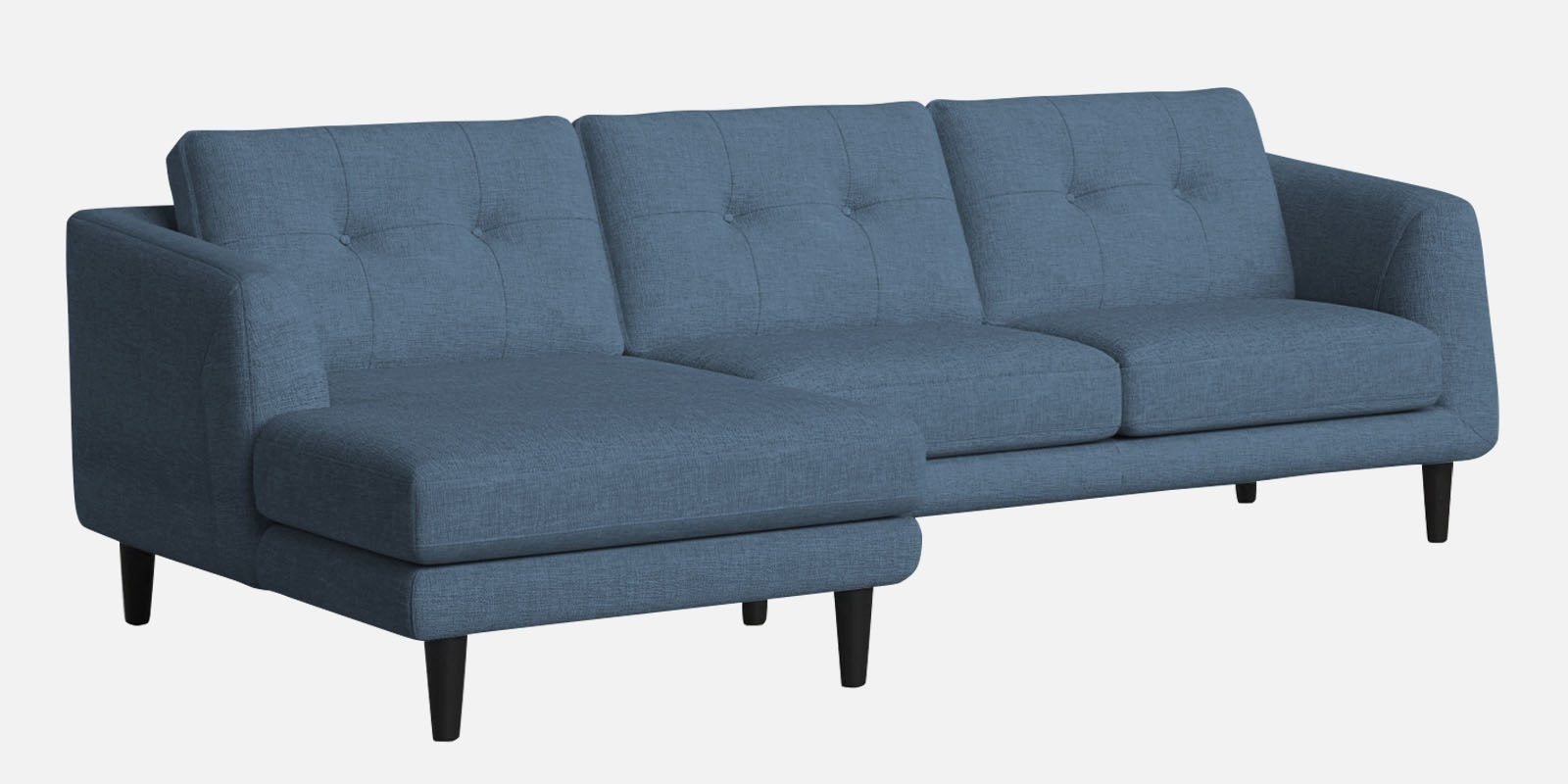 Natasha Velvet RHS Sectional Sofa (3+Lounger) in Oxford Blue Colour