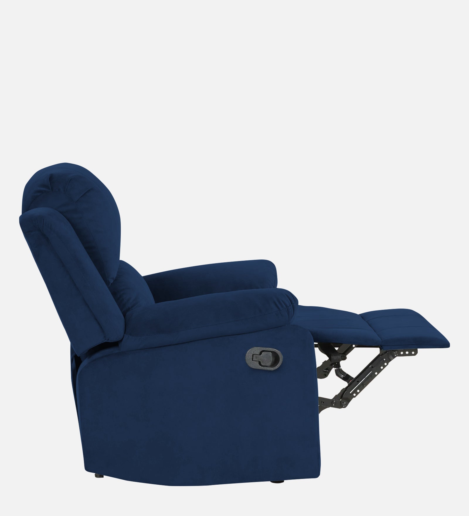 Henry Velvet Manual 1 Seater Recliner In Imperial Blue Colour