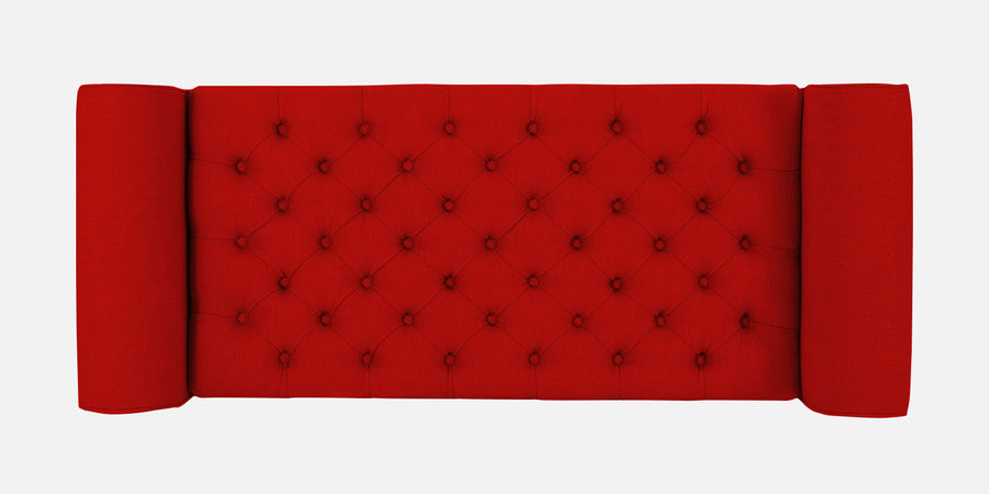 Nowia Fabric 3 Seater Recamier In Ruby Red Colour With Storage - Febonic Living