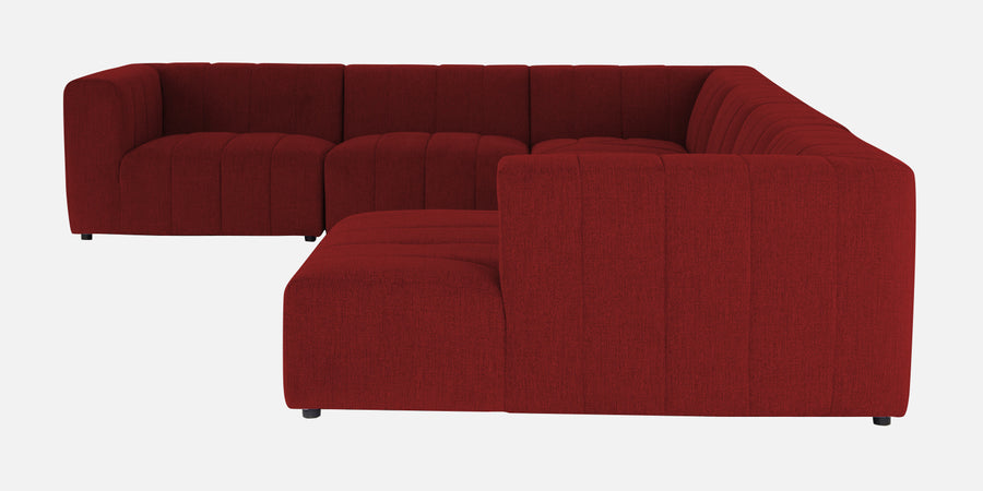 Damo Fabric Lhs 8 Seater Corner Sofa In Blood Maroon Colour - Febonic Living