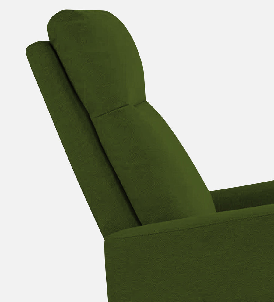 Zura Fabric 1 Seater Rotating Motorized Recliner In Olive Green Colour - Febonic Living