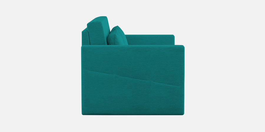 River Fabric 2 Seater Pull Out Sofa Cum Bed In Sea Green Colour - Febonic Living