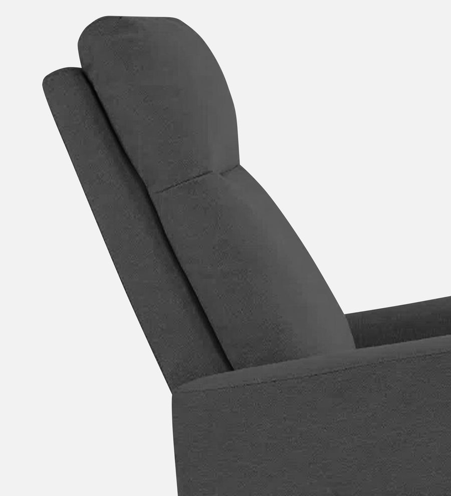 Zura Fabric 1 Seater Rotating Motorized Recliner In Charcoal Grey Colour - Febonic Living