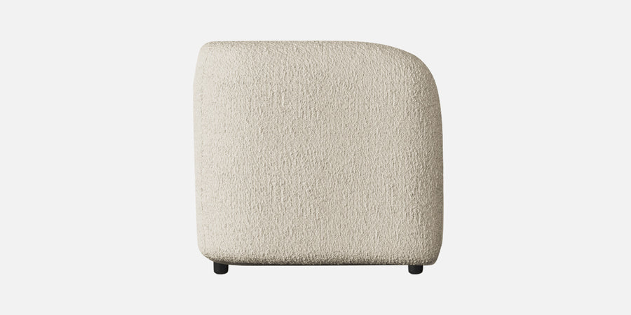 Corny Boucle Fabric 3 Seater Sofa In Shell White Colour - Febonic Living