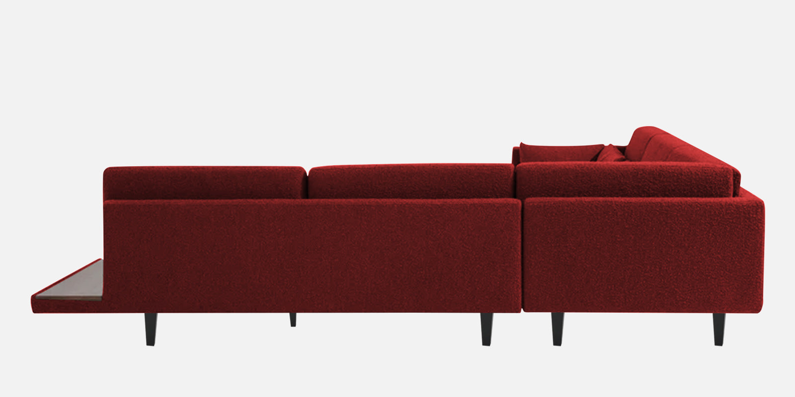 Malta Fabric 6 Seater LHS Sectional Sofa In Blood Maroon Colour