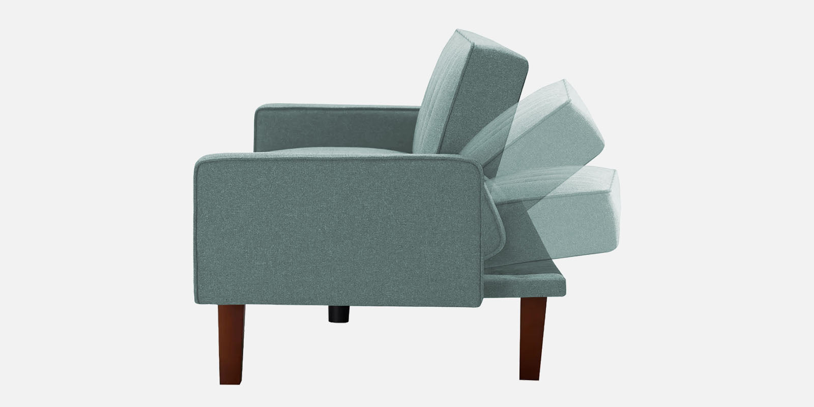 Nebia Fabric 3 Seater Convertable Sofa Cum Bed in Suka Blue Colour