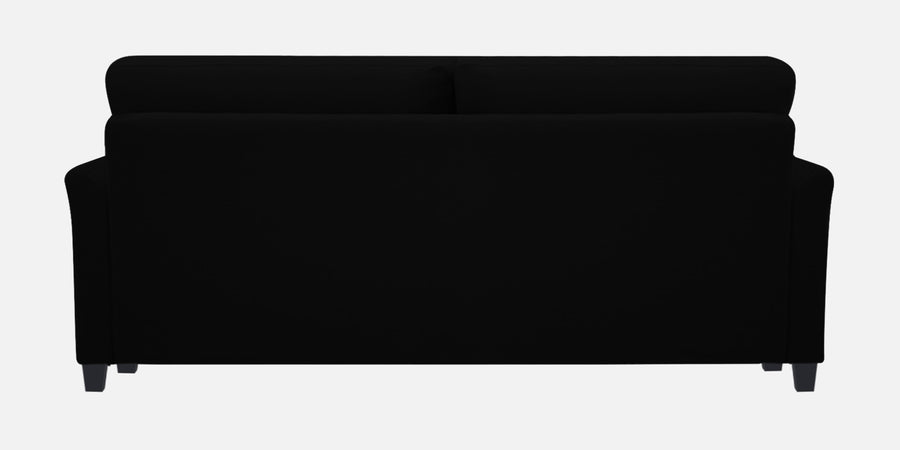 Daroo Velvet 3 Seater Sofa In Adam Black Colour - Febonic Living