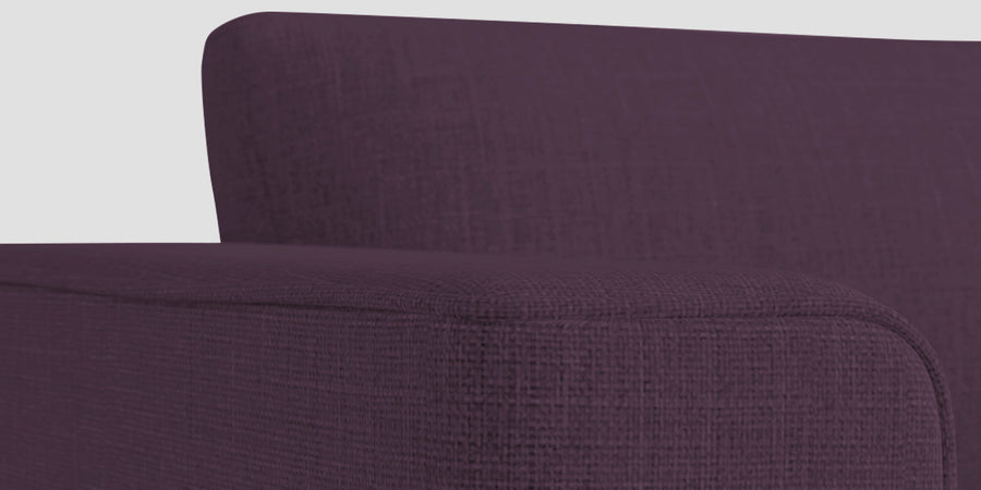 Kenia Fabric 3 Seater Foldable Sofa Cum Bed In Greek Purple Colour - Febonic Living