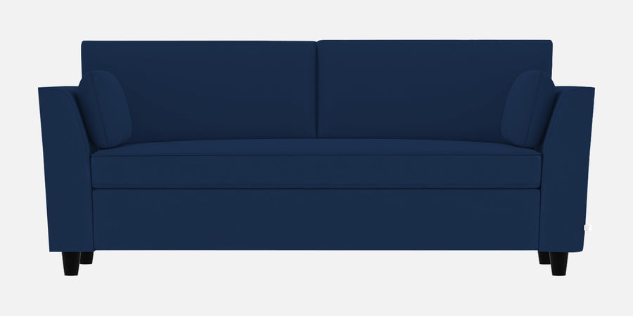 Bristo Velvet 3 Seater Sofa In Imperial Blue Colour With Storage - Febonic Living