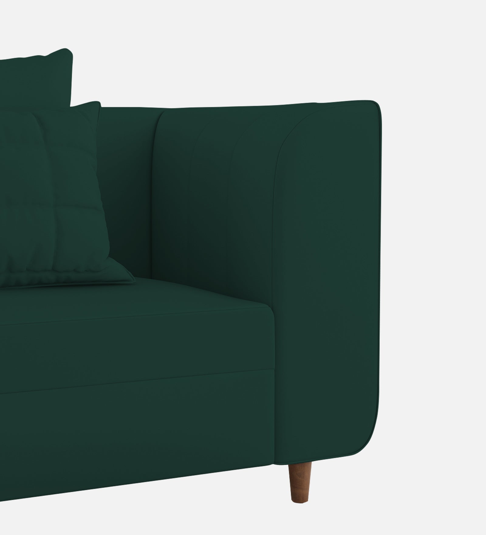 Sumo Velvet 1 Seater Sofa in Forest Green Colour